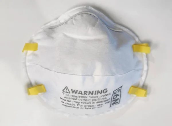 Weiße Hygienische Schutzmaske Isolierte Hintergründe Für Ärzte Und Patienten Vor Stockbild