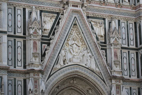 Maravillosa Estatua Humana Decorada Duomo Florance Escultura Del Misterio Famosa —  Fotos de Stock