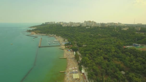 Luftaufnahme. odessa ity coast, 4k — Stockvideo