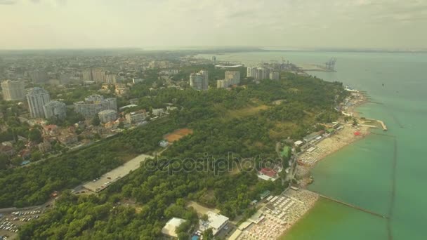 Letecký pohled. Oděsa ity pobřeží, 4k — Stock video