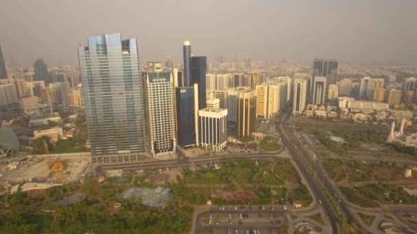 Aérien Parc Familial Corniche Abu Dhabi Émirats Arabes Unis — Video