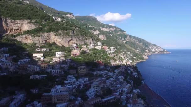 Flygfoto Den Byn Marina Minturno Regionen Lazio Italien — Stockvideo