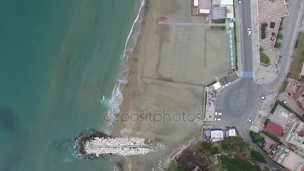 Vista Aérea Playa Marina Minturno Región Lazio Italia — Vídeos de Stock