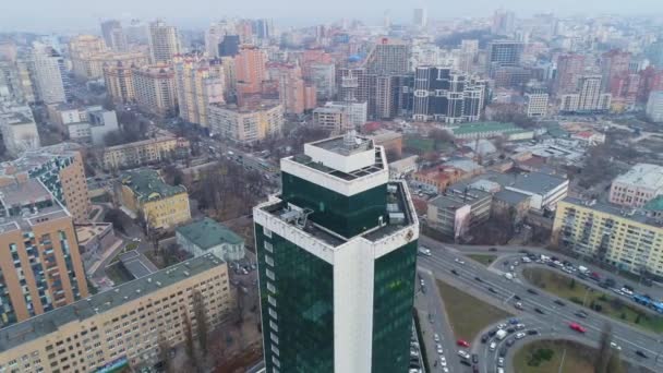 Flygfoto Ukrainas Infrastrukturministerium Kiev Stad — Stockvideo