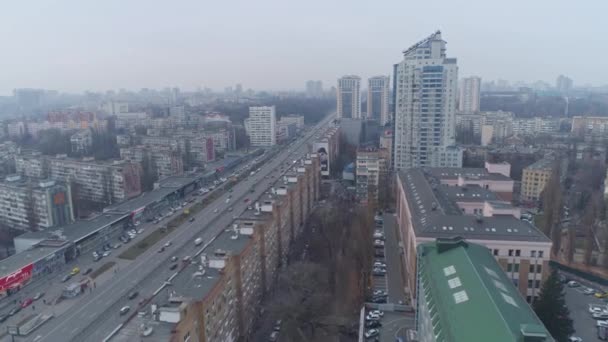 Luftaufnahme Der Stadt Kyiw Kyiw Ukraine — Stockvideo