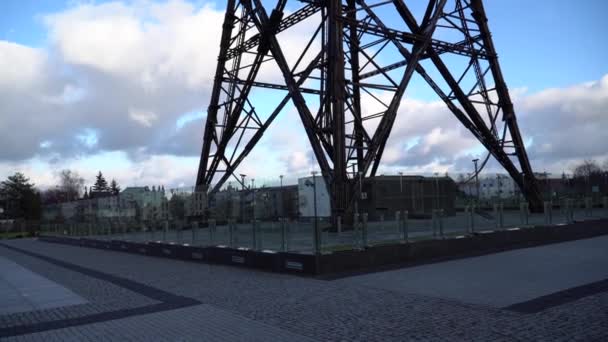 Gimbal Atışı Gliwice Radyo Kulesi Avrupa Nın Yüksek Ahşap Yapısı — Stok video