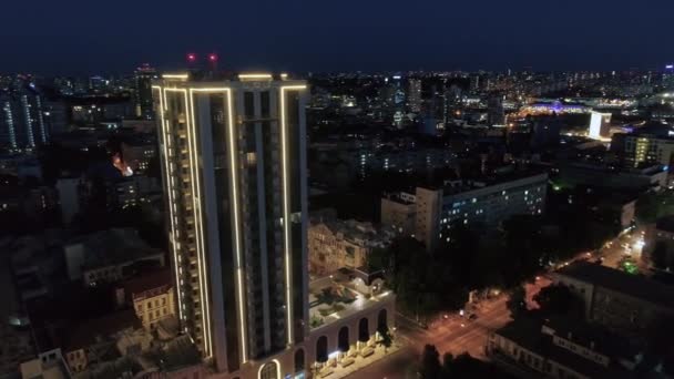 Letecký Pohled Moderní Obytnou Budovu Kyjev Ukrajina — Stock video