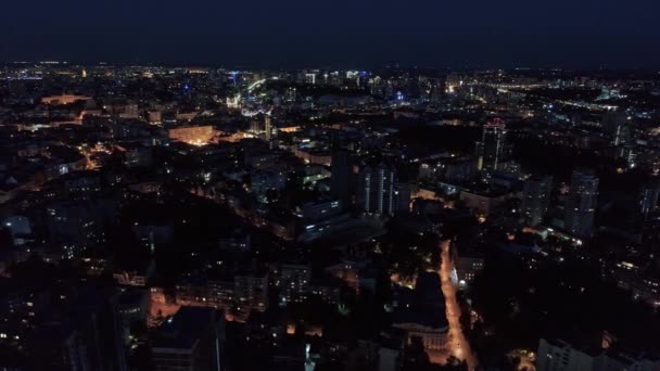 Aerial View Kyiv Cityscape Ukraine — Stock Video