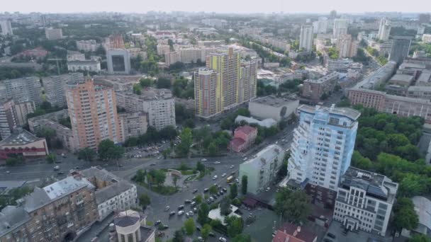 Veduta Aerea Della Città Cipriota Kiev Ucraina — Video Stock