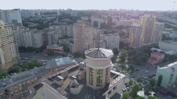 Luchtfoto Van Kiev Kiev Stad Oekraïne — Stockvideo