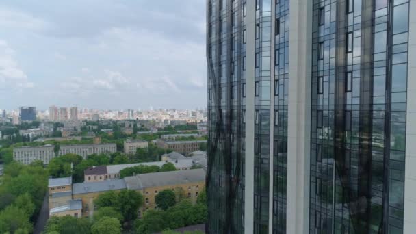 Vista Aérea Del Complejo Residencial Moderno Kiev Ucrania — Vídeos de Stock