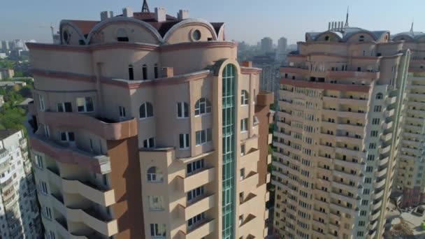 Aerial View Modern Residential Complex Kyiv Ukraine — Stock Video