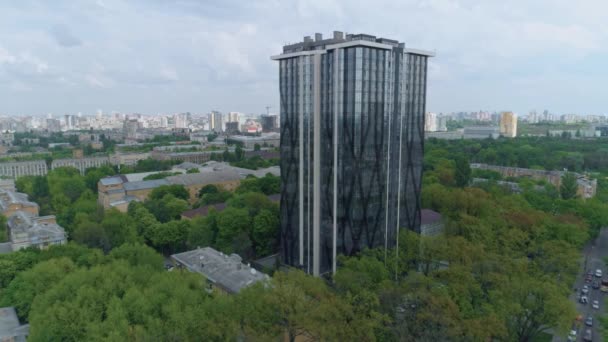 Vista Aérea Del Complejo Residencial Moderno Kiev Ucrania — Vídeos de Stock