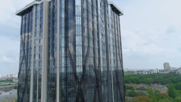 现代住宅建筑群的空中景观 乌克兰基辅 — 图库视频影像