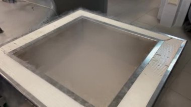 Kriyojenik laboratuvar. İçinde donmuş kök hücreler olan kaplar.