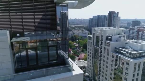 现代住宅建筑群的空中景观 — 图库视频影像