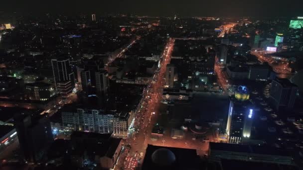 Luchtfoto Van Kiev Kiev Stad Oekraïne — Stockvideo