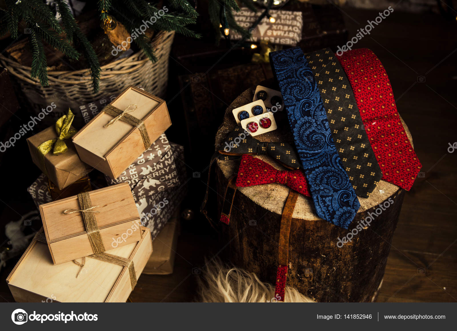 Set Of Men Accessories With Present Box Stock Photo Image By C Marianarbh1