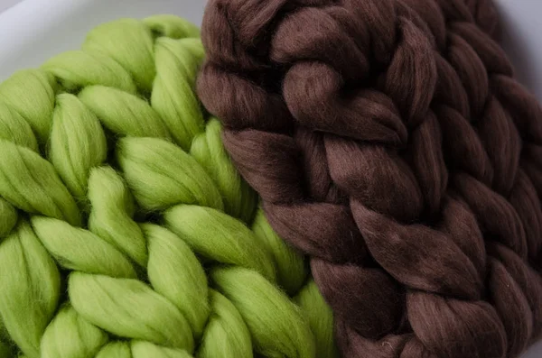 Kleurrijke merino sjaals, close-up — Stockfoto