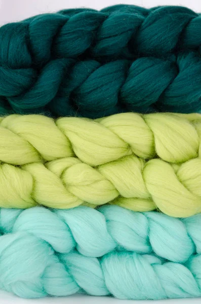 Kleurrijke merino sjaals, close-up — Stockfoto