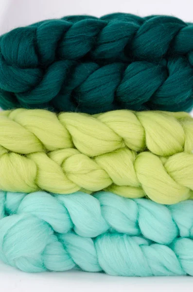 Kleurrijke merino sjaals, close-up — Stockfoto