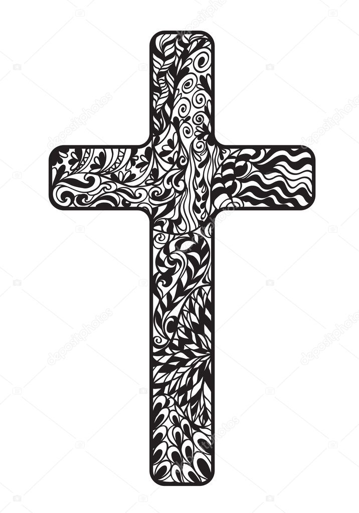Zentangle Cross SVG