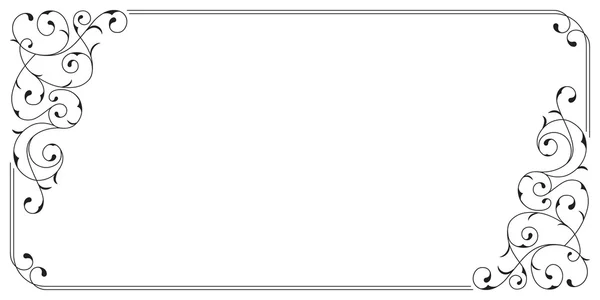 华丽的黑色矩形边框. — 图库矢量图片