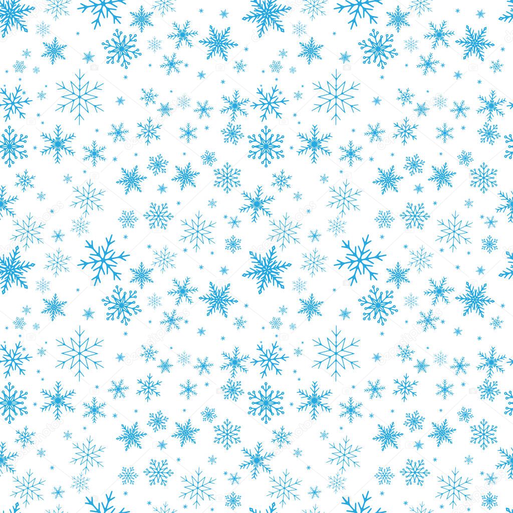 Blue Snowflake Background Transparent - Snowflake Background Png