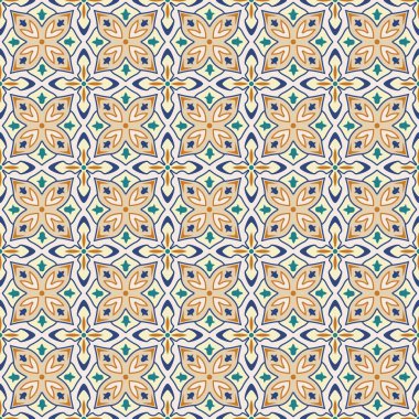 Kesintisiz renk desen, Arap tarzı. Renk örneğini vektör dosyası içinde yer almaktadır.