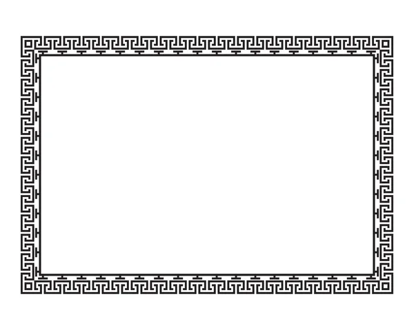 Cadre rectangulaire noir, motif géométrique . — Image vectorielle