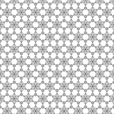 Sorunsuz siyah çiçek desenli. Renk örneği vektör dosyasına eklenir. Saydam arka plan.