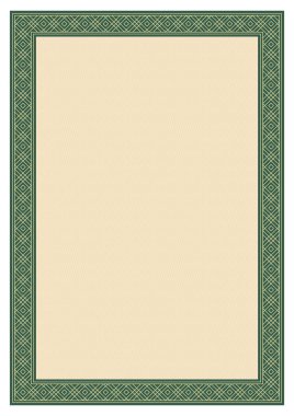 Dikdörtgen renk çerçeve ve arka plan, A4 sayfa oranlarını.