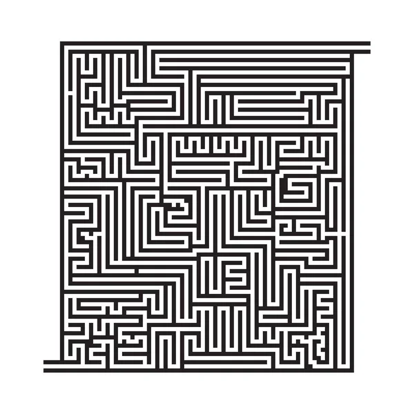 Quadratische Labyrinth-Spielskizze, hohes Niveau. Malvorlagen. — Stockvektor