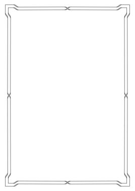 Süslü siyah sınır. A4 sayfa oranlarını.