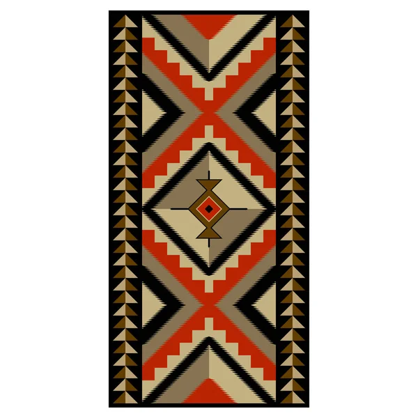 Geometrik battaniye deseni, Amerika yerlileri, Navajo kabile stili. — Stok Vektör