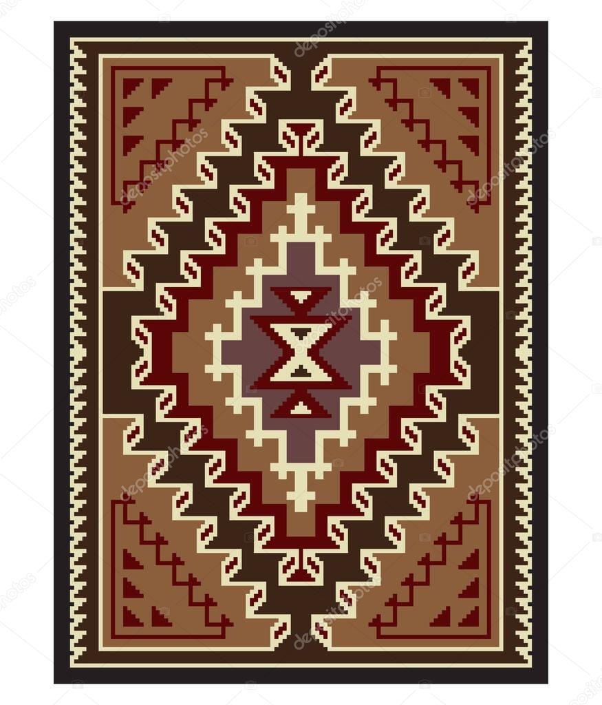 American Indians tribal blanket pattern. 
