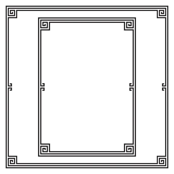 几何框架，长方形和正方形，希腊风格。为页装饰、 标题、 卡片、 标签. — 图库矢量图片