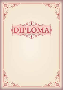 Dekoratif çerçeve. A3 oranlar. Kartı, davet, reklam, etiket, diploma için şablon.
