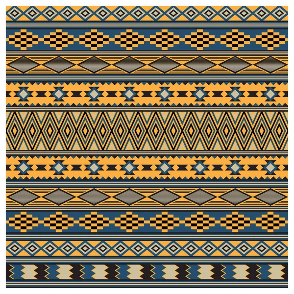 Texture tribale des Indiens d'Amérique, motif sans couture. Style navajo. Swatch est inclus dans le fichier vectoriel . — Image vectorielle