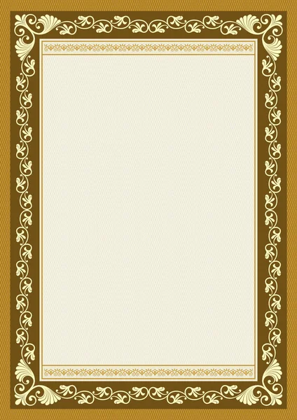 Украшенная Прямоугольная Рама Пропорции Оформление Обложки Книги Чехол Икон Шаблон — стоковый вектор