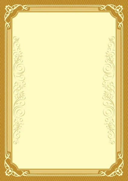 Süslü çerçeve. A4 sayfa boyutu. Sertifika, diploma, duyuru, etiket, kart için şablon.