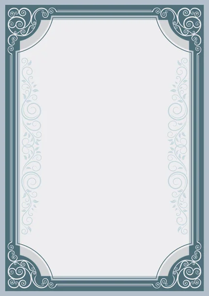 Украшенные Рамки Размер Страницы Шаблон Сертификата Диплома Объявления Этикетки Карточки — стоковый вектор
