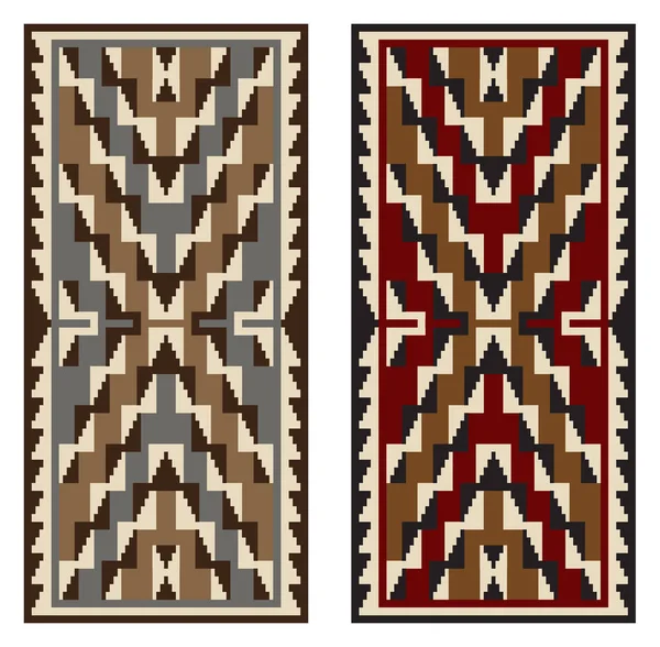 Amérindiens Modèle Couverture Tribale Style Ethnique Navajo — Image vectorielle