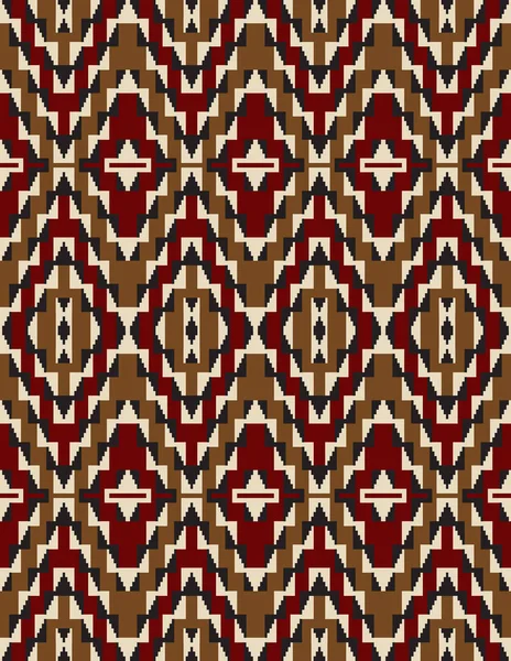 Amérindiens Sans Couture Modèles Tribaux Style Ethnique Navajo — Image vectorielle
