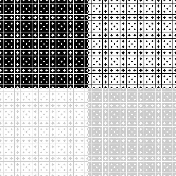 Motifs Géométriques Noirs Blancs Gris Sans Couture Fond Transparent Convient — Image vectorielle