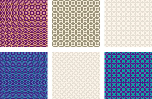 无缝图案 各种颜色 适用于纺织品 包装材料 样品被添加到样板面板中 — 图库矢量图片