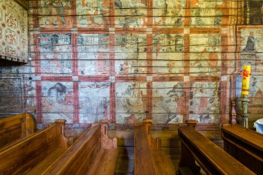 Grywald, Polonya - 11 Ağustos 2016; İç ahşap 15 cent