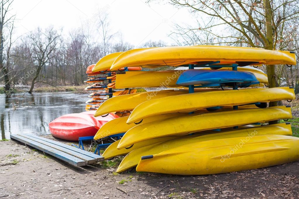 Rental kayaks and canoes at Welna River Wielkopolska