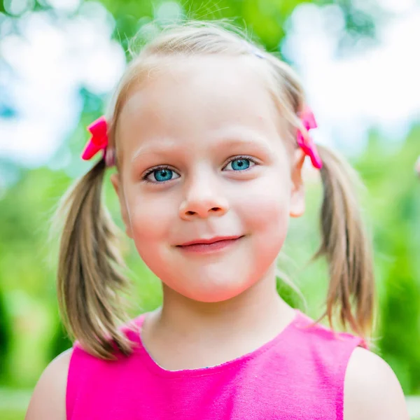 Summer portrait of happy cute child — Stock Photo, Image