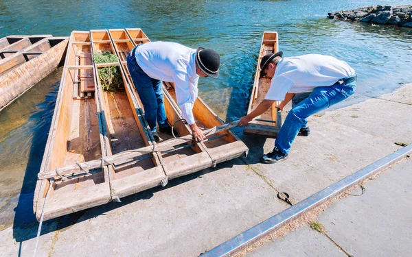 Sromowce Nizne Poland August 2015 Traditional Rafting Dunajec River Wooden — Stock Photo, Image